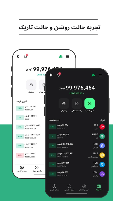 اسکرین شات 1 برنامه ترون هاب - صرافی ارز دیجیتال