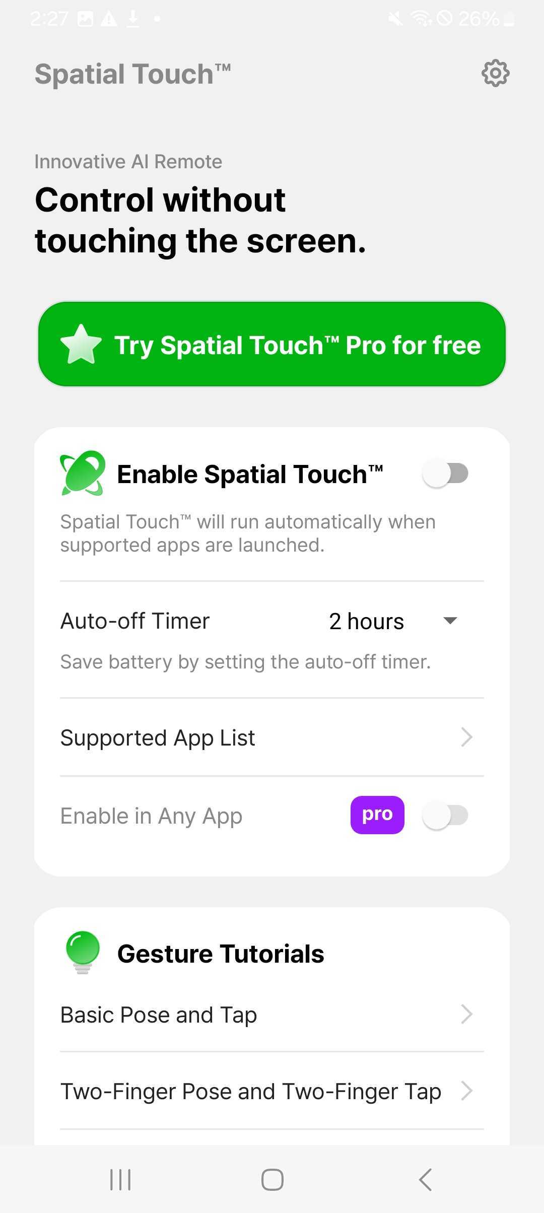 اسکرین شات 1 برنامه Spatial Touch™