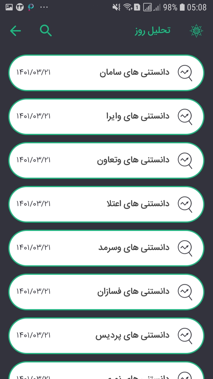 اسکرین شات 2 برنامه کانون سهامداران (بورس)