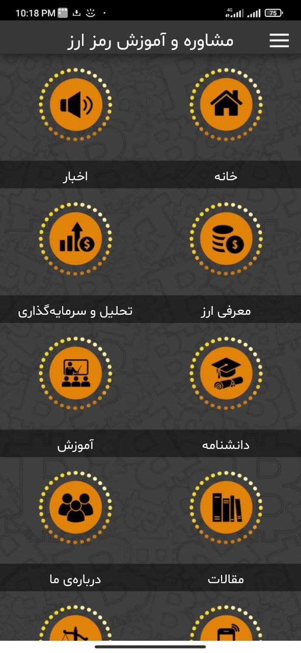 اسکرین شات 2 برنامه آموزش و مشاوره رمز ارز