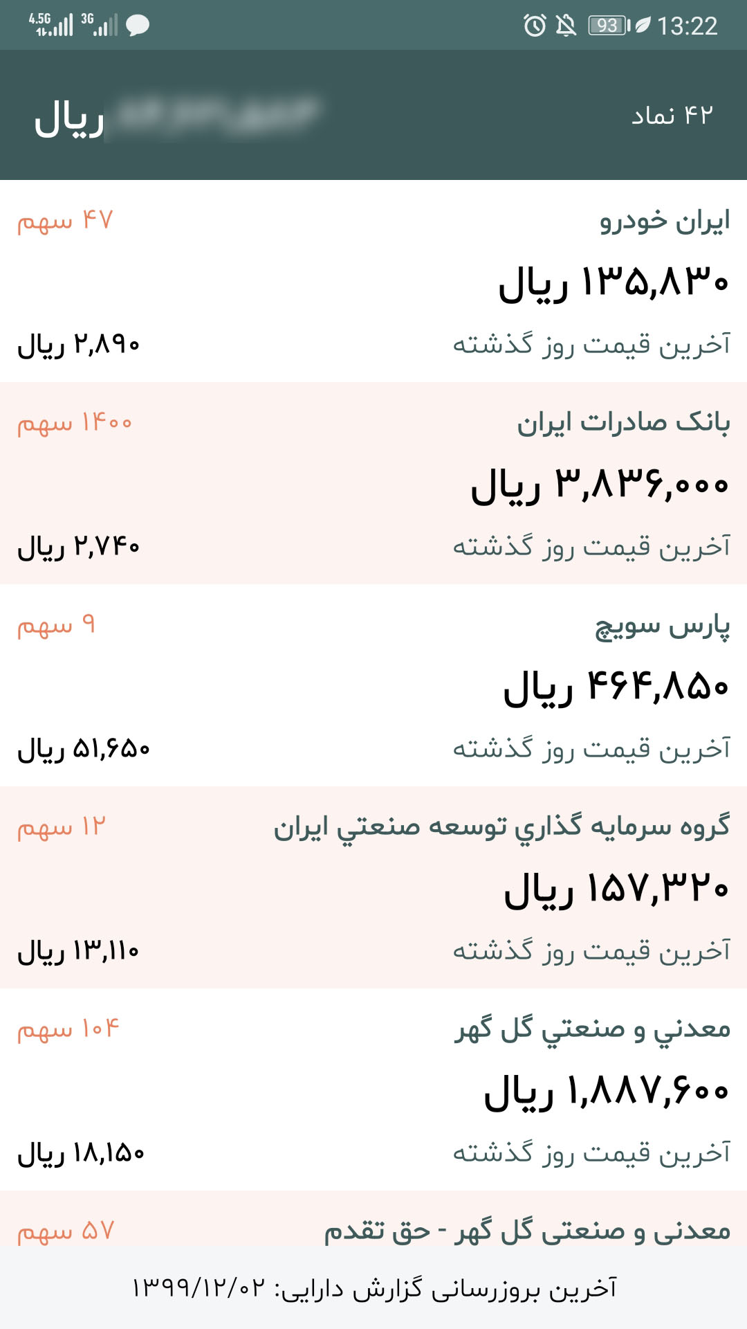 اسکرین شات 4 برنامه استعلام سهام عدالت