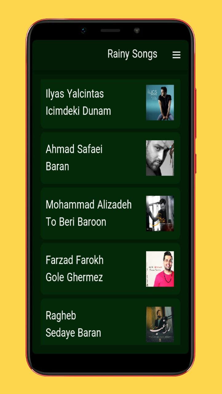 اسکرین شات 3 برنامه آهنگ روزهای بارانی