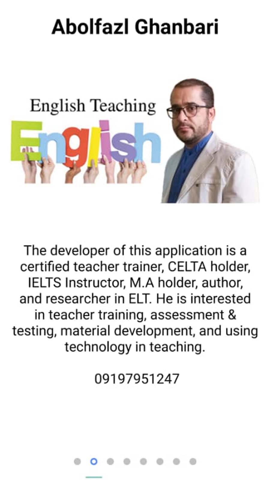 اسکرین شات 9 برنامه تربیت مدرس زبان انگلیسی