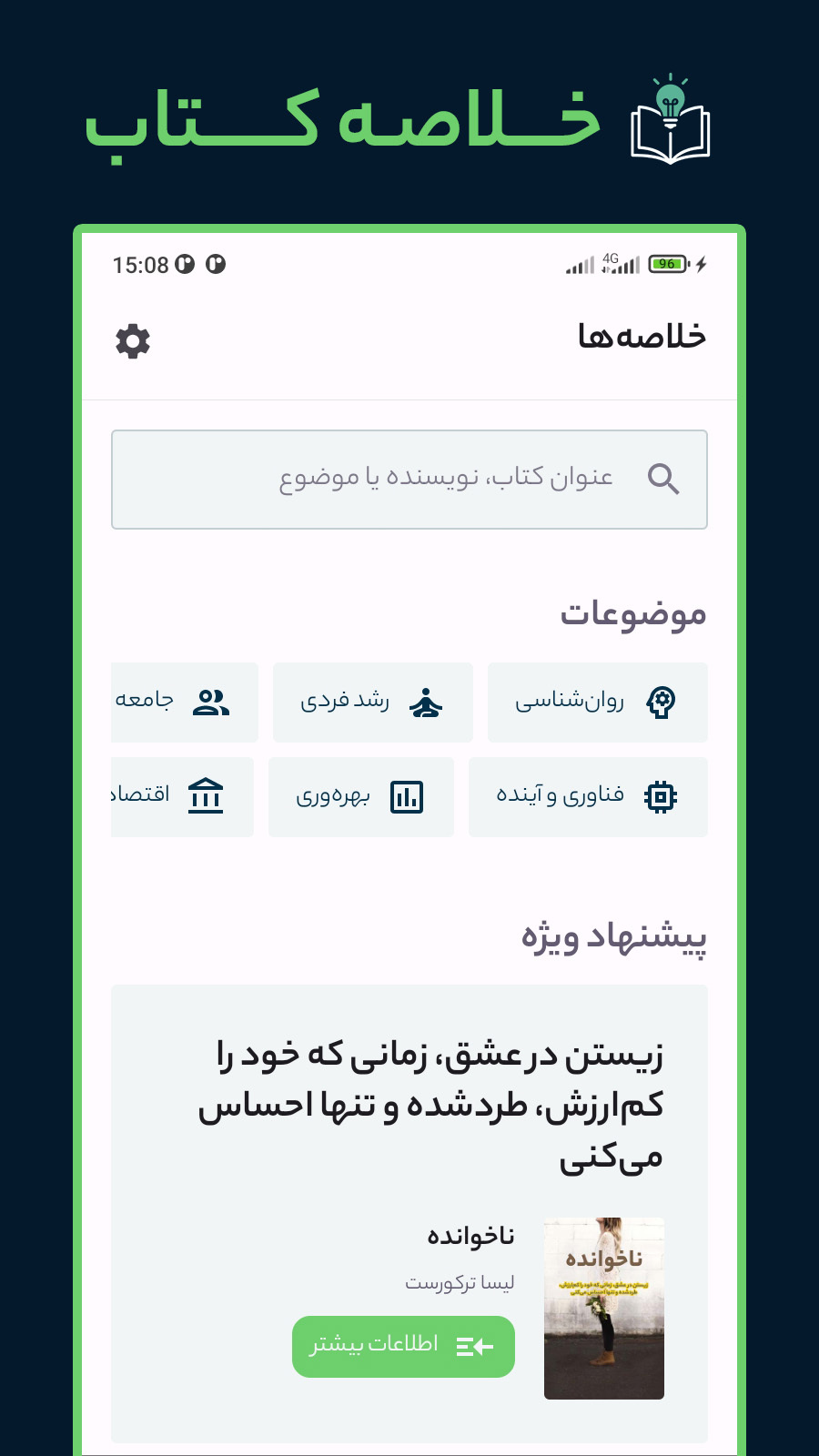 اسکرین شات 1 برنامه خلاصه ها - کتاب غیرداستانی