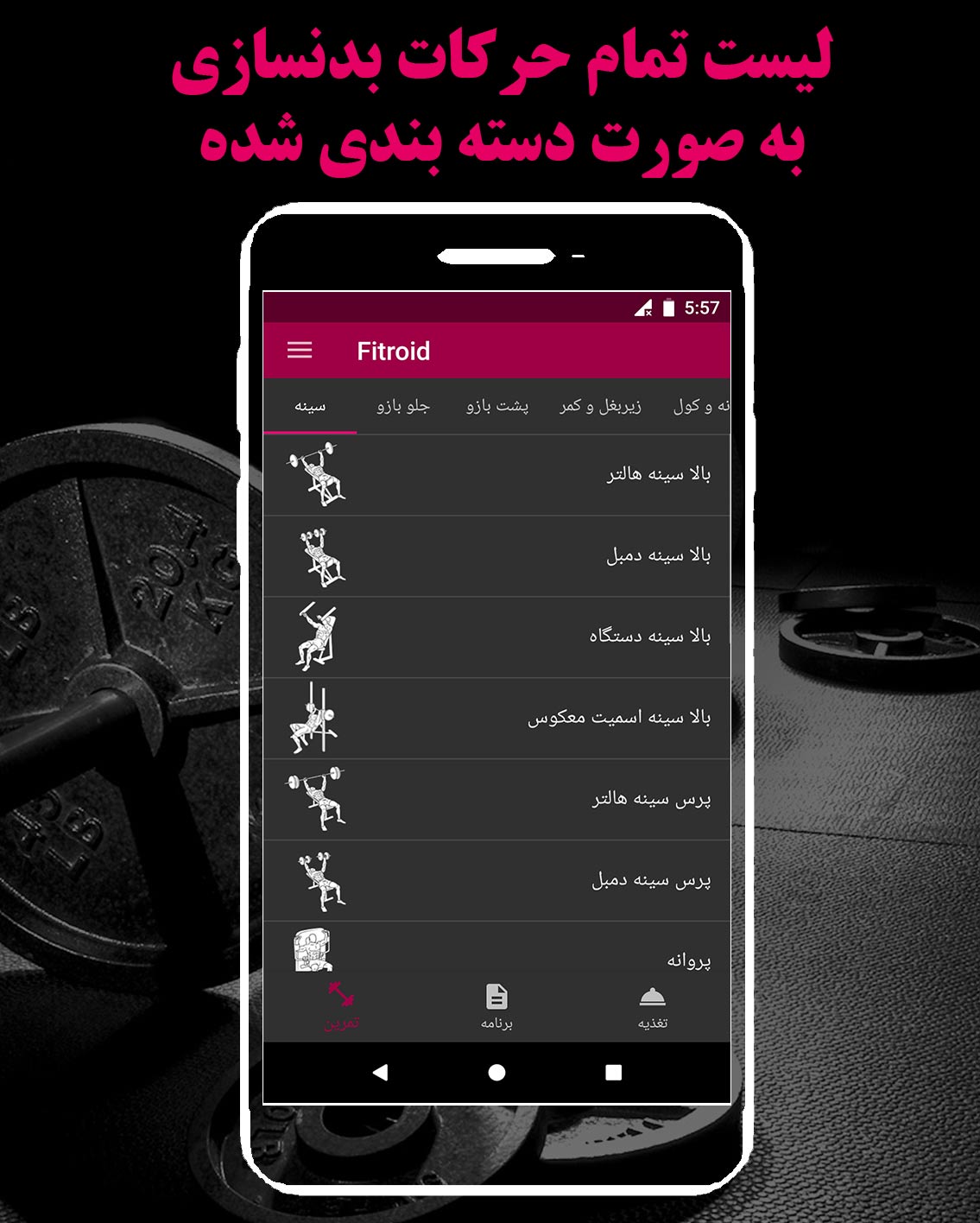 اسکرین شات 1 برنامه فیتروید (بدنسازی با gif)