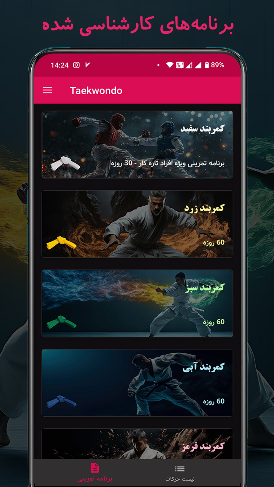 اسکرین شات 3 برنامه آموزش تکواندو - با ویدئو