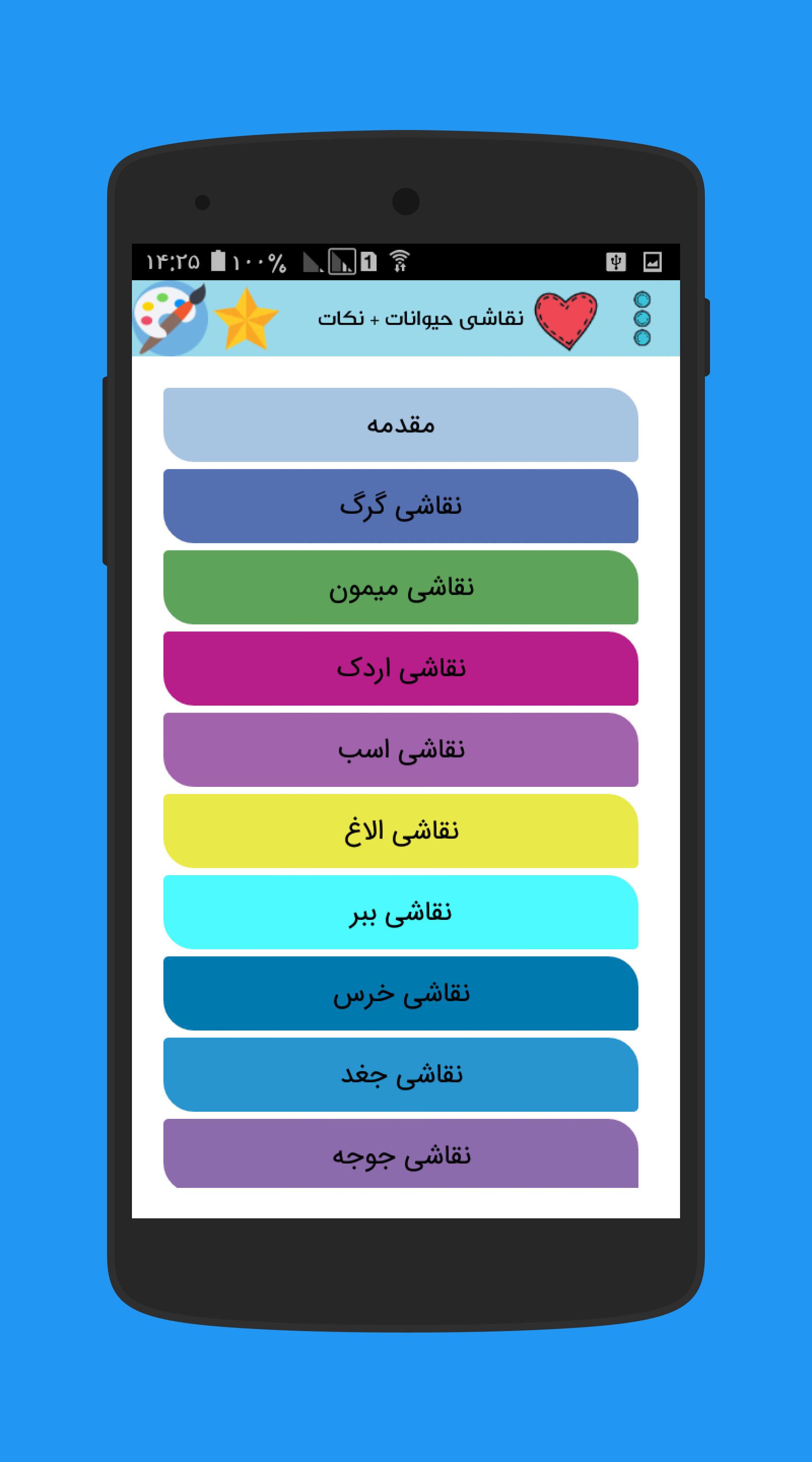 اسکرین شات 1 برنامه نقاشی حیوانات + نکات