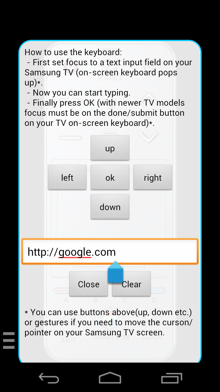 اسکرین شات 2 برنامه Touchpad remote for Samsung TV