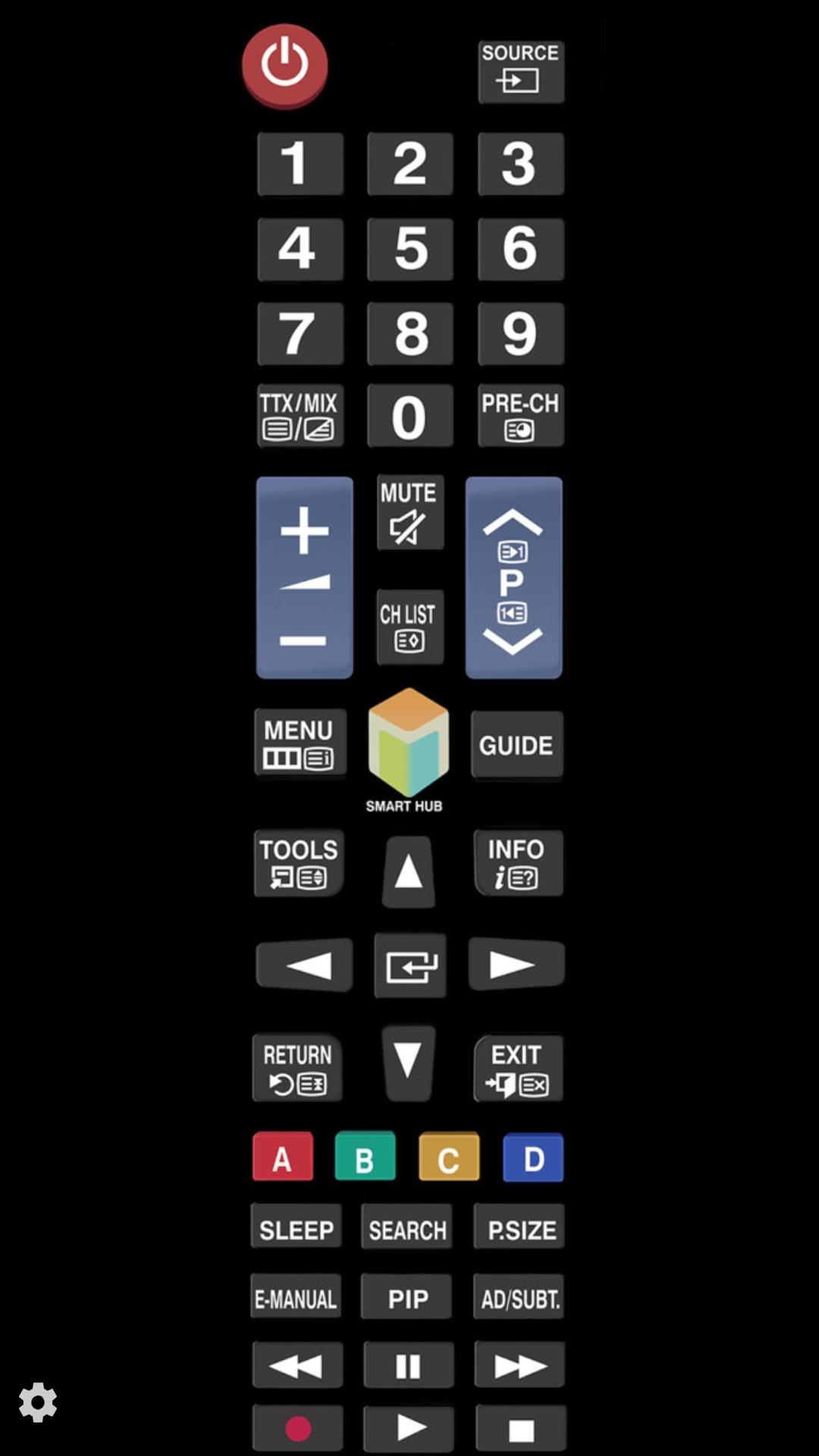 اسکرین شات 1 برنامه TV (Samsung) Remote Control