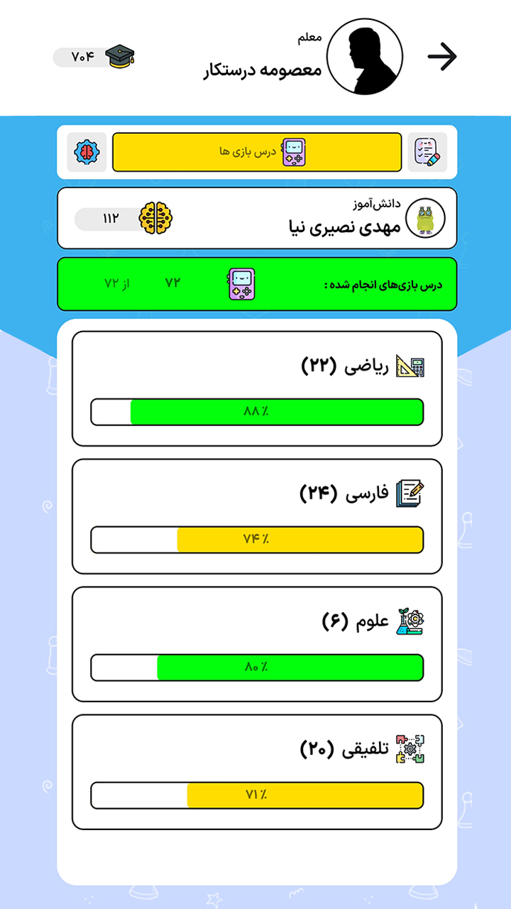 اسکرین شات 4 برنامه ‏معلم زی بازی