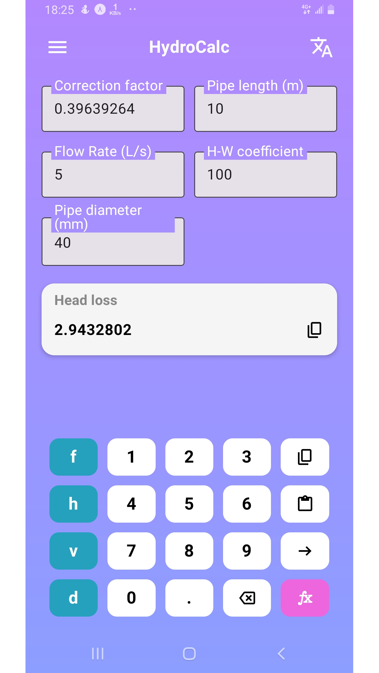 اسکرین شات 6 برنامه ‏فرمول‌های هیدرولیک