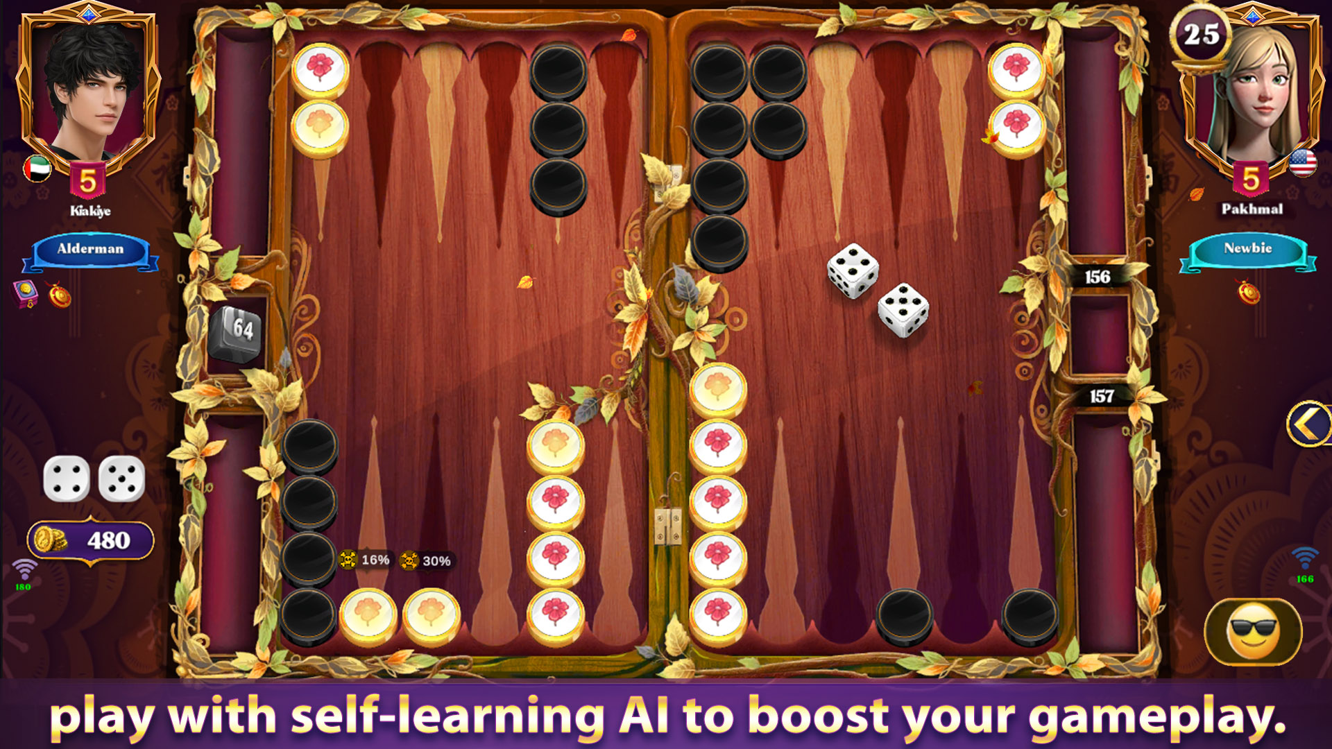 اسکرین شات 4 بازی Cafe Backgammon: Board Game