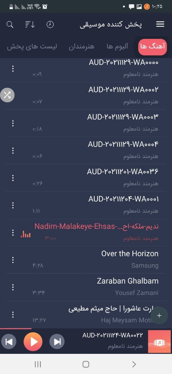 اسکرین شات 4 برنامه موزیک پلیر حرفه ای(پخش موسیقی)