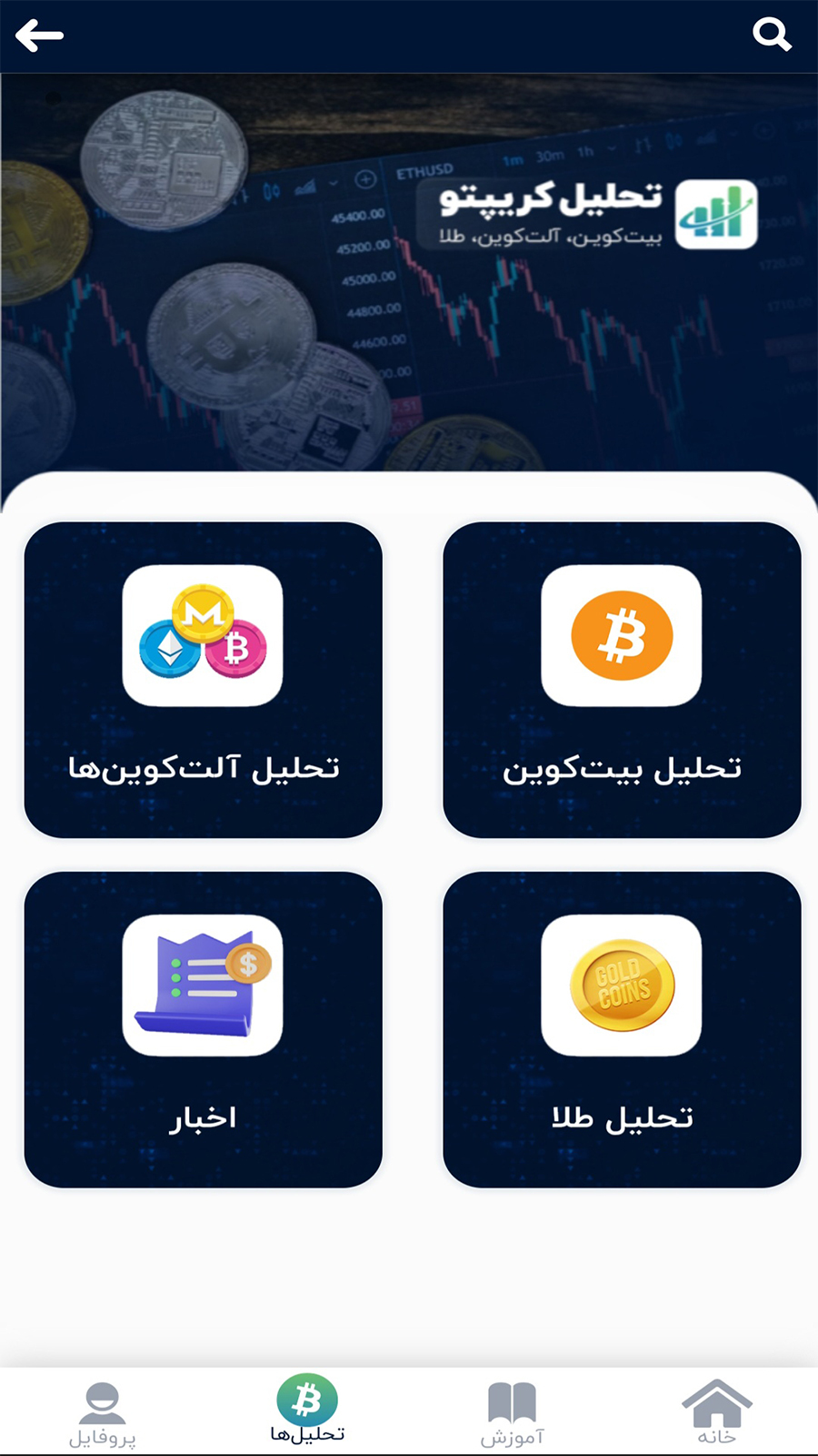 اسکرین شات 4 برنامه تحلیل کریپتو