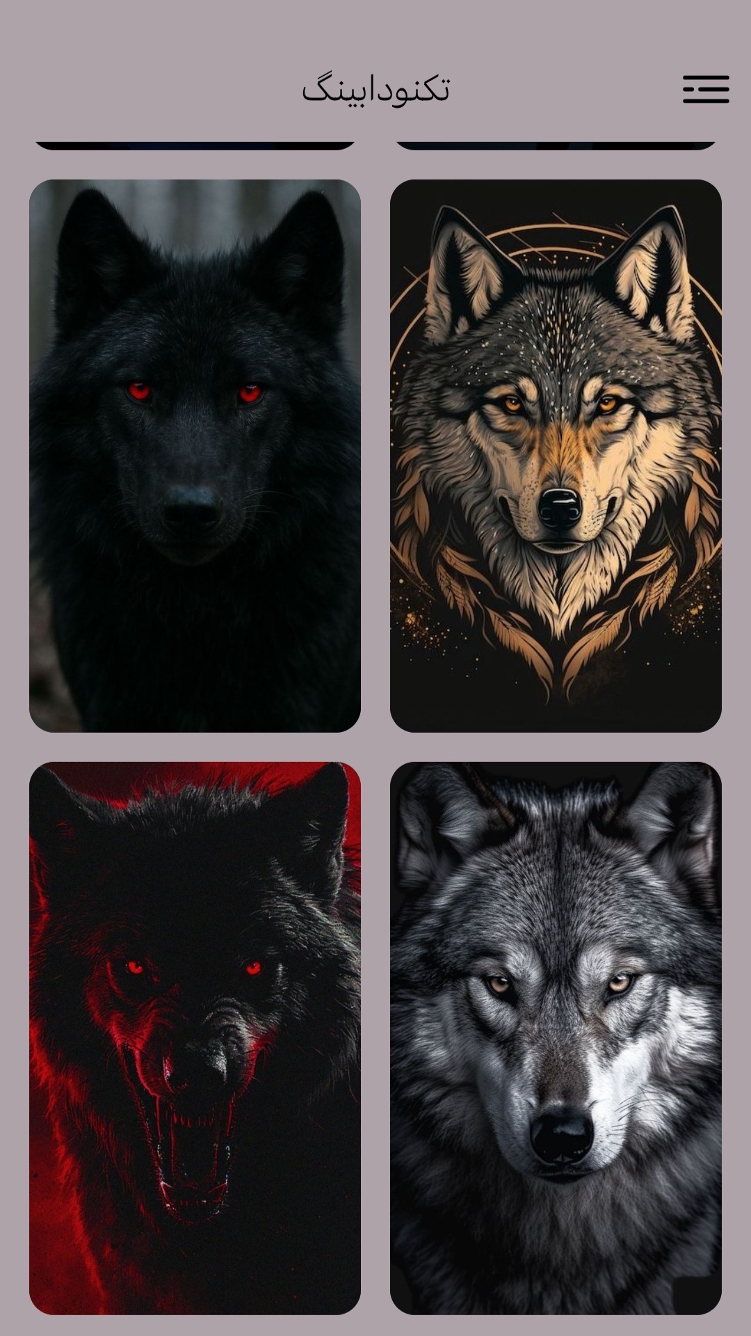 اسکرین شات 1 برنامه ‏‏تصویر زمینه گرگ