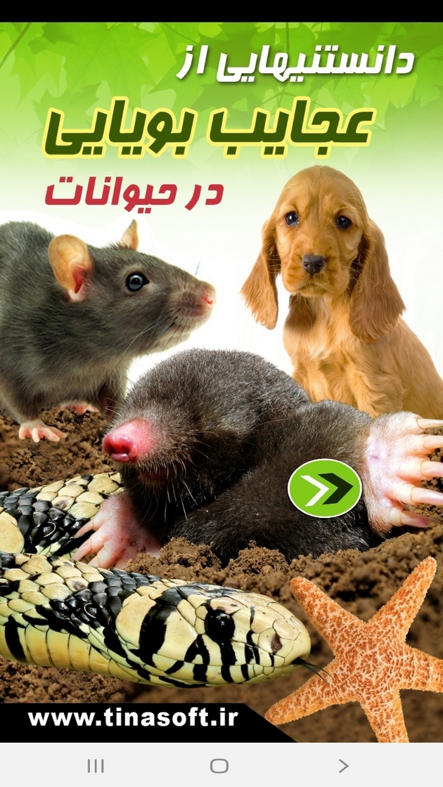 اسکرین شات 1 برنامه دانستنیهایی از عجایب بویایی حیوانات