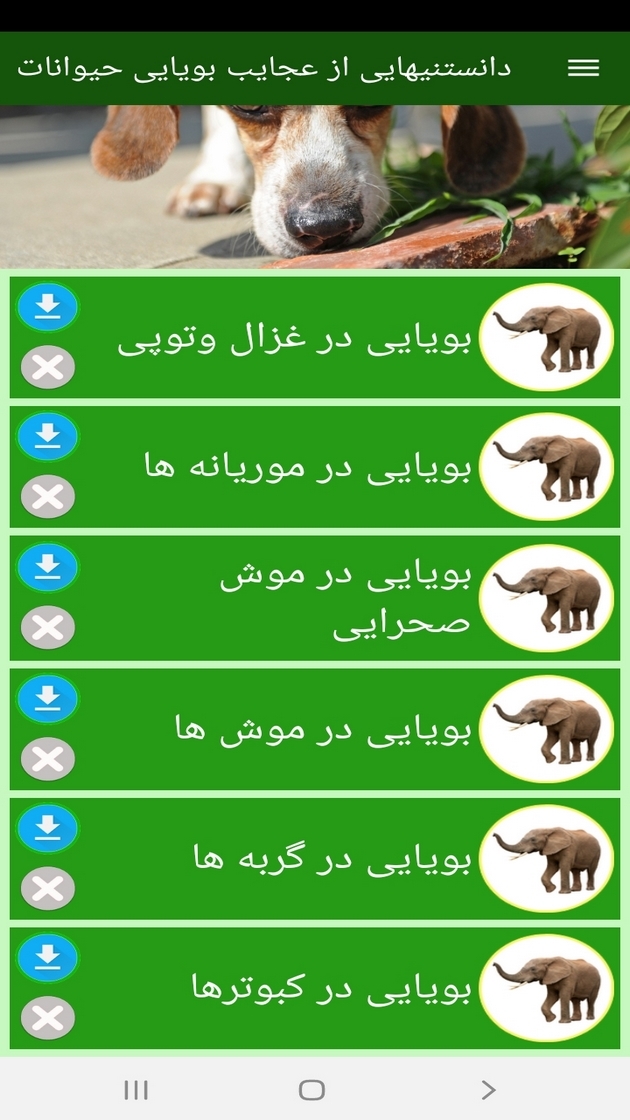 اسکرین شات 11 برنامه دانستنیهایی از عجایب بویایی حیوانات
