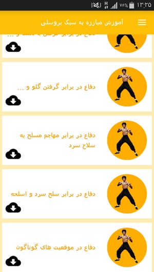 اسکرین شات 2 برنامه آموزش مبارزه به سبک بروسلی