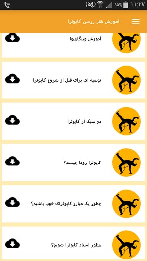 اسکرین شات 4 برنامه آموزش هنر رزمی کاپوئرا