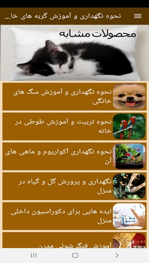 اسکرین شات 5 برنامه نحوه نگهداری و آموزش گربه های خانگی