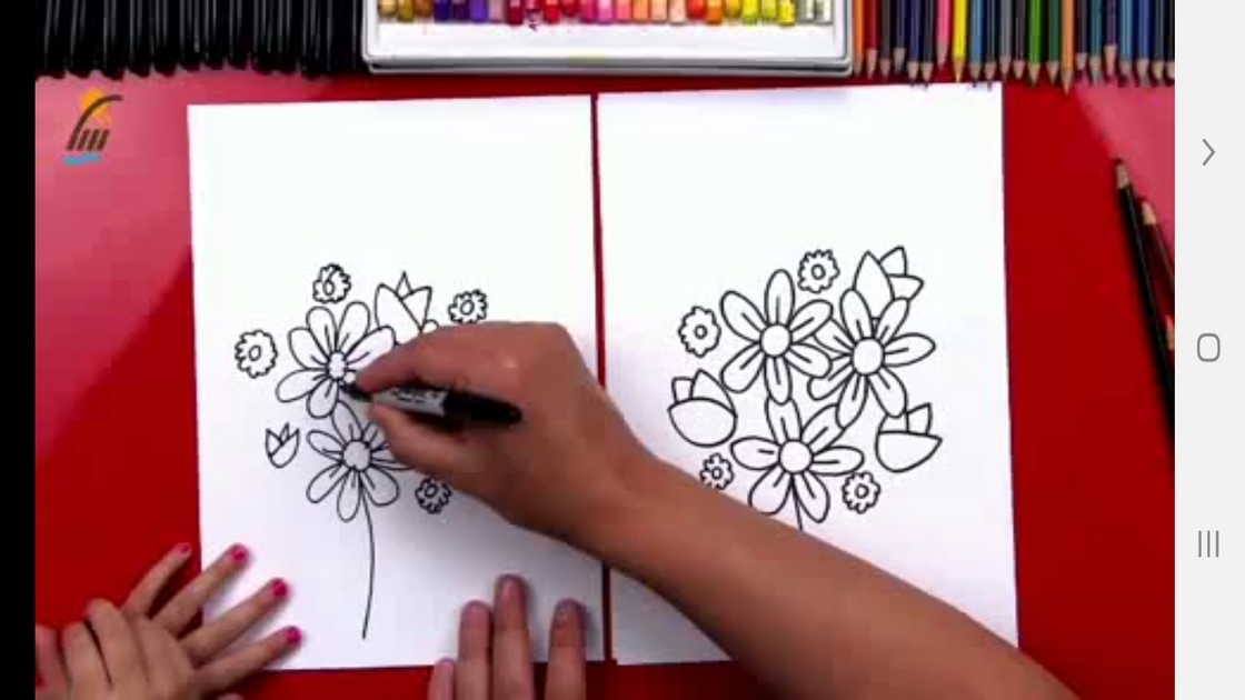 اسکرین شات 6 برنامه ‏آموزش نقاشی و کاردستی گل به کودکان