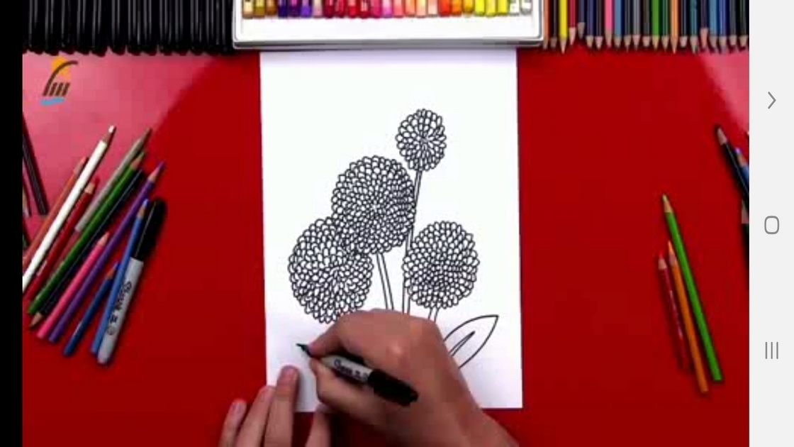 اسکرین شات 5 برنامه ‏آموزش نقاشی و کاردستی گل به کودکان