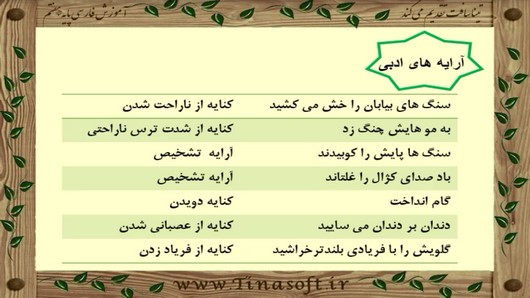اسکرین شات 8 برنامه آموزش فارسی پایه هفتم