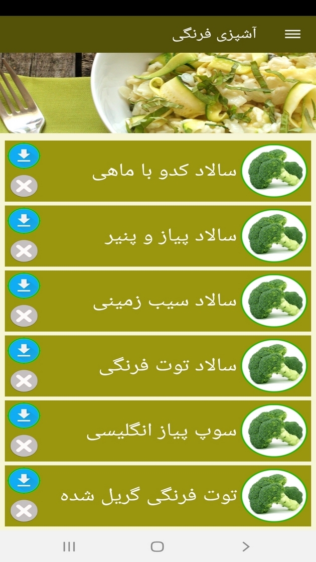 اسکرین شات 11 برنامه آشپزی فرنگی