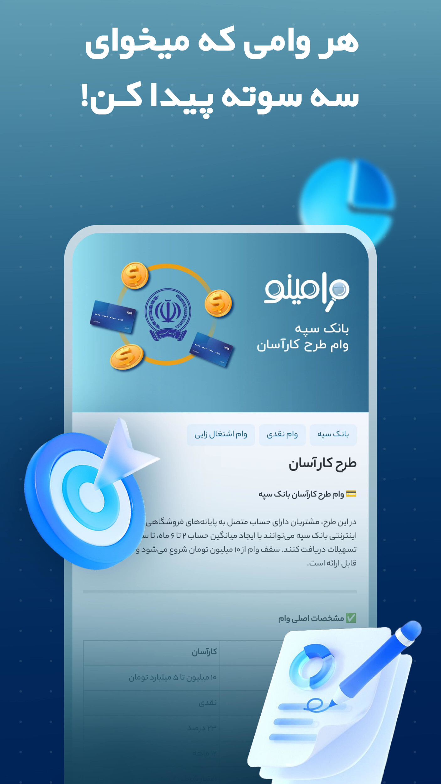 اسکرین شات 4 برنامه ‏‏وامینو | مرجع وام‌های خانگی و بانکی