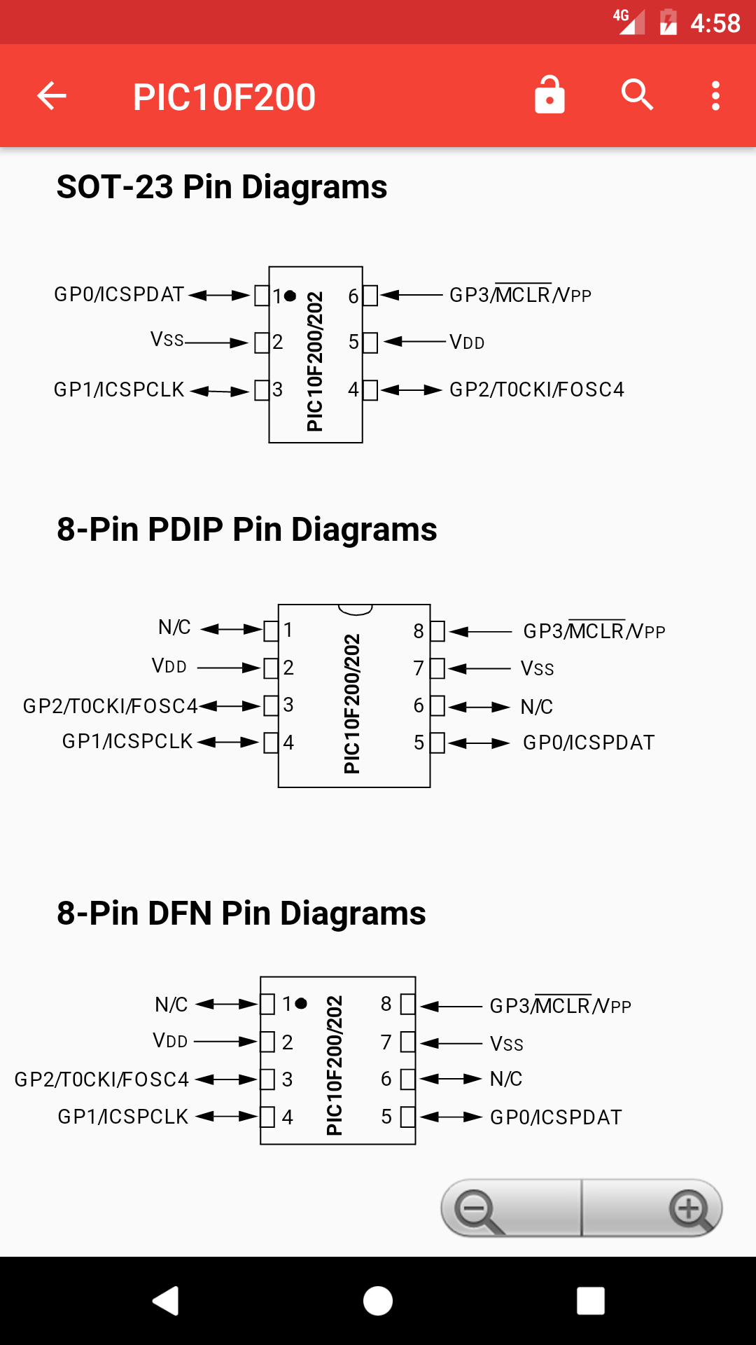 اسکرین شات 3 برنامه PICmicro Database