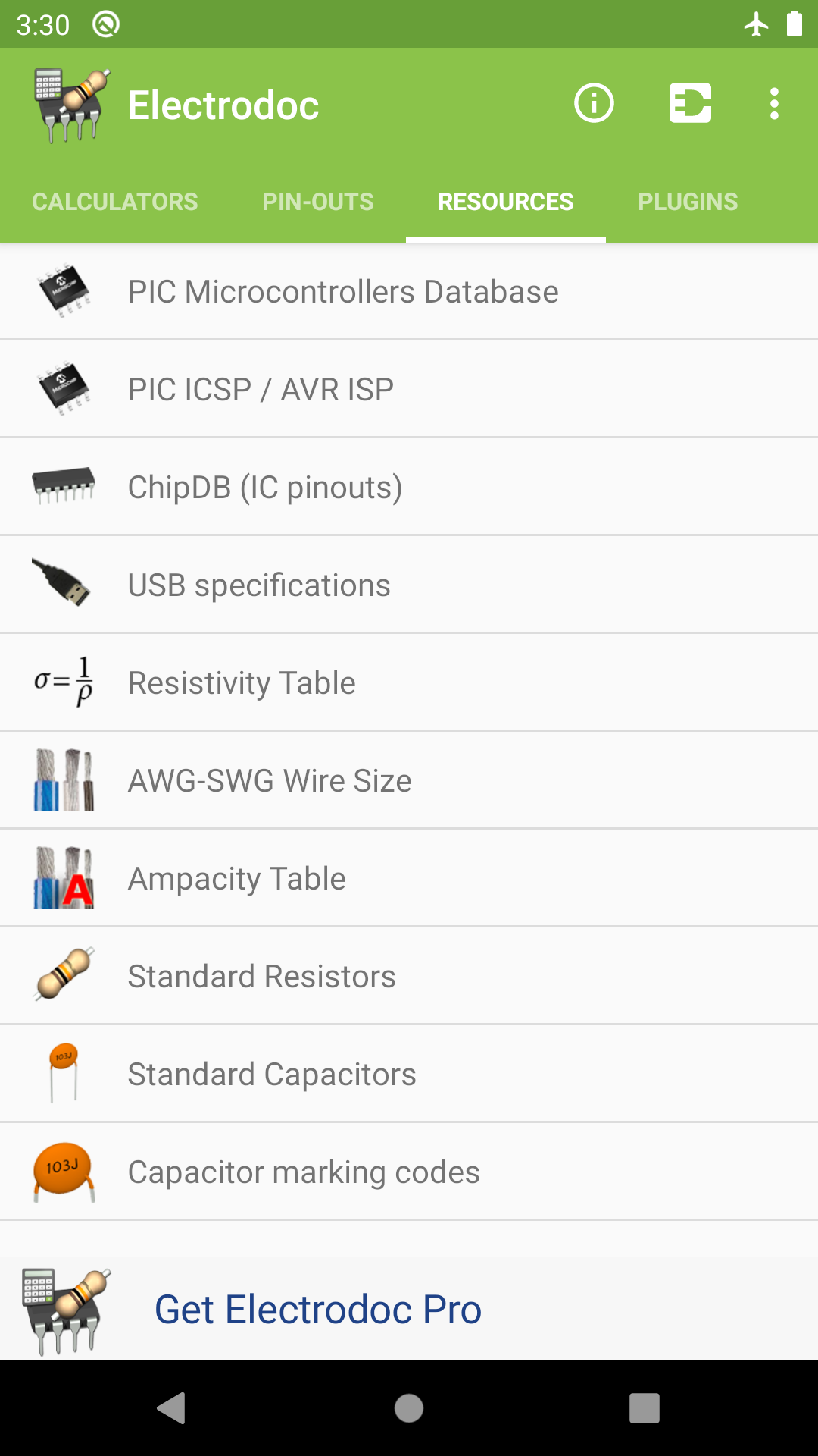 اسکرین شات 3 برنامه Electrodoc - electronics tools