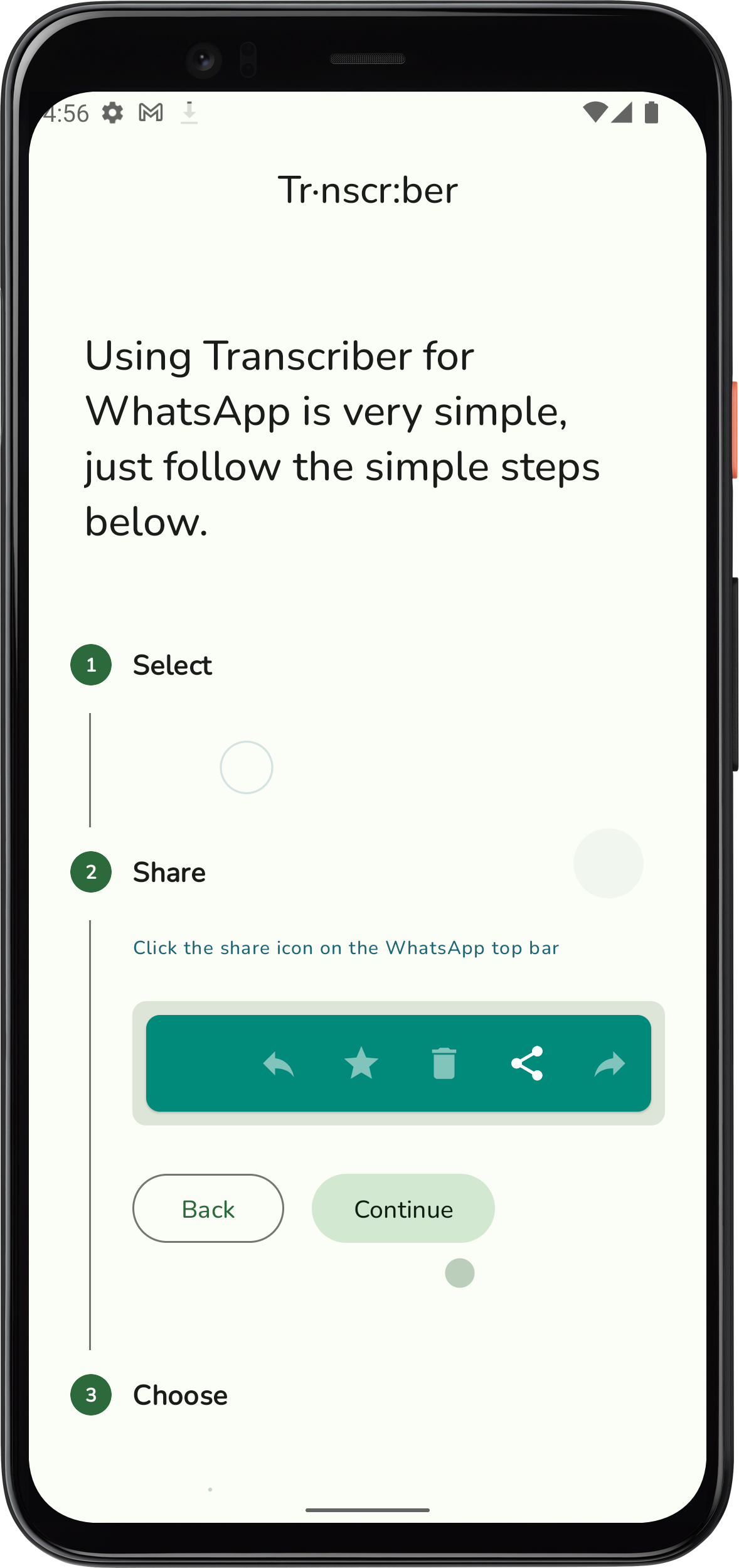 اسکرین شات 3 برنامه Transcriber for WhatsApp