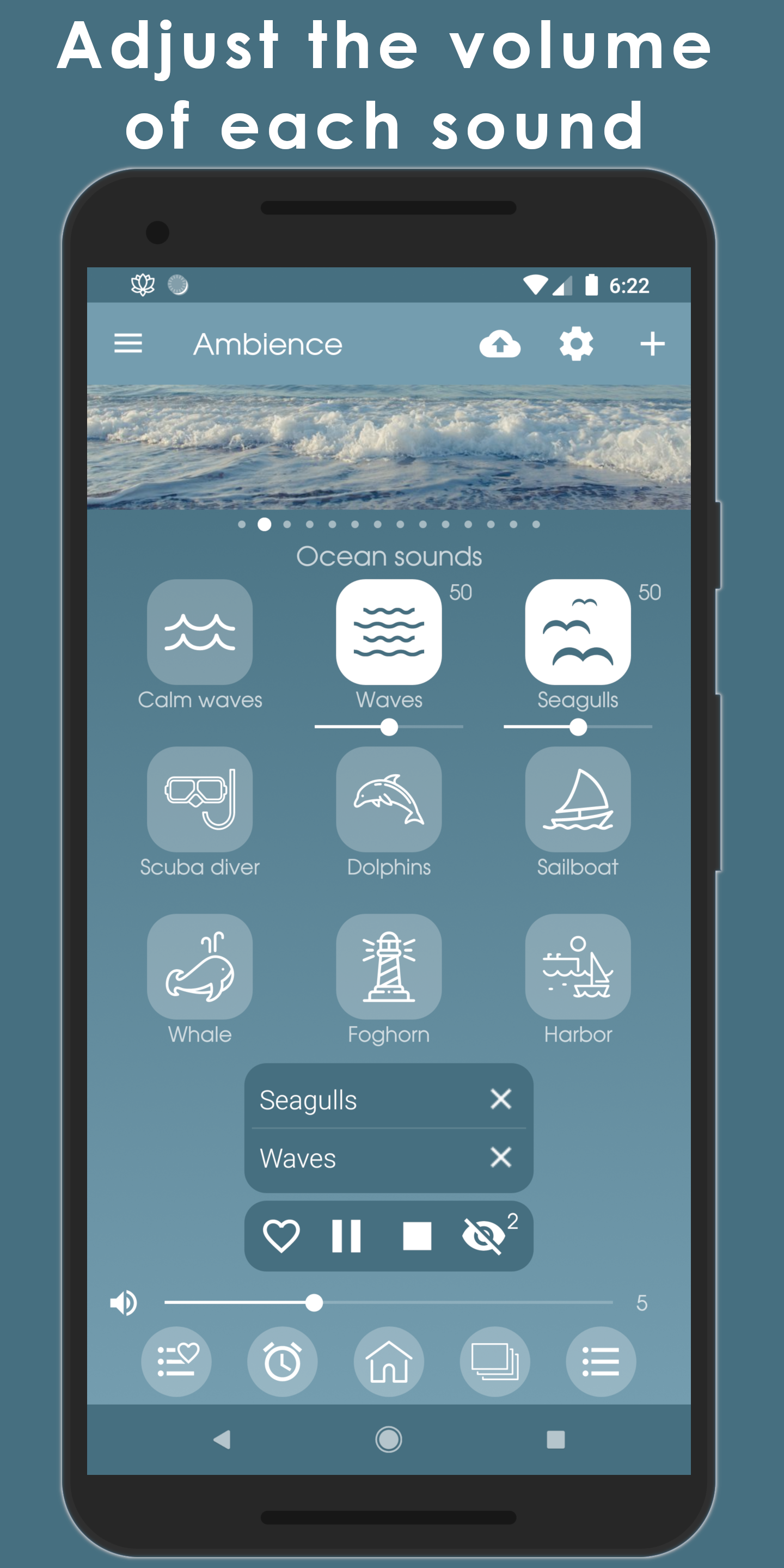 اسکرین شات 2 برنامه Ambience: sleep sounds
