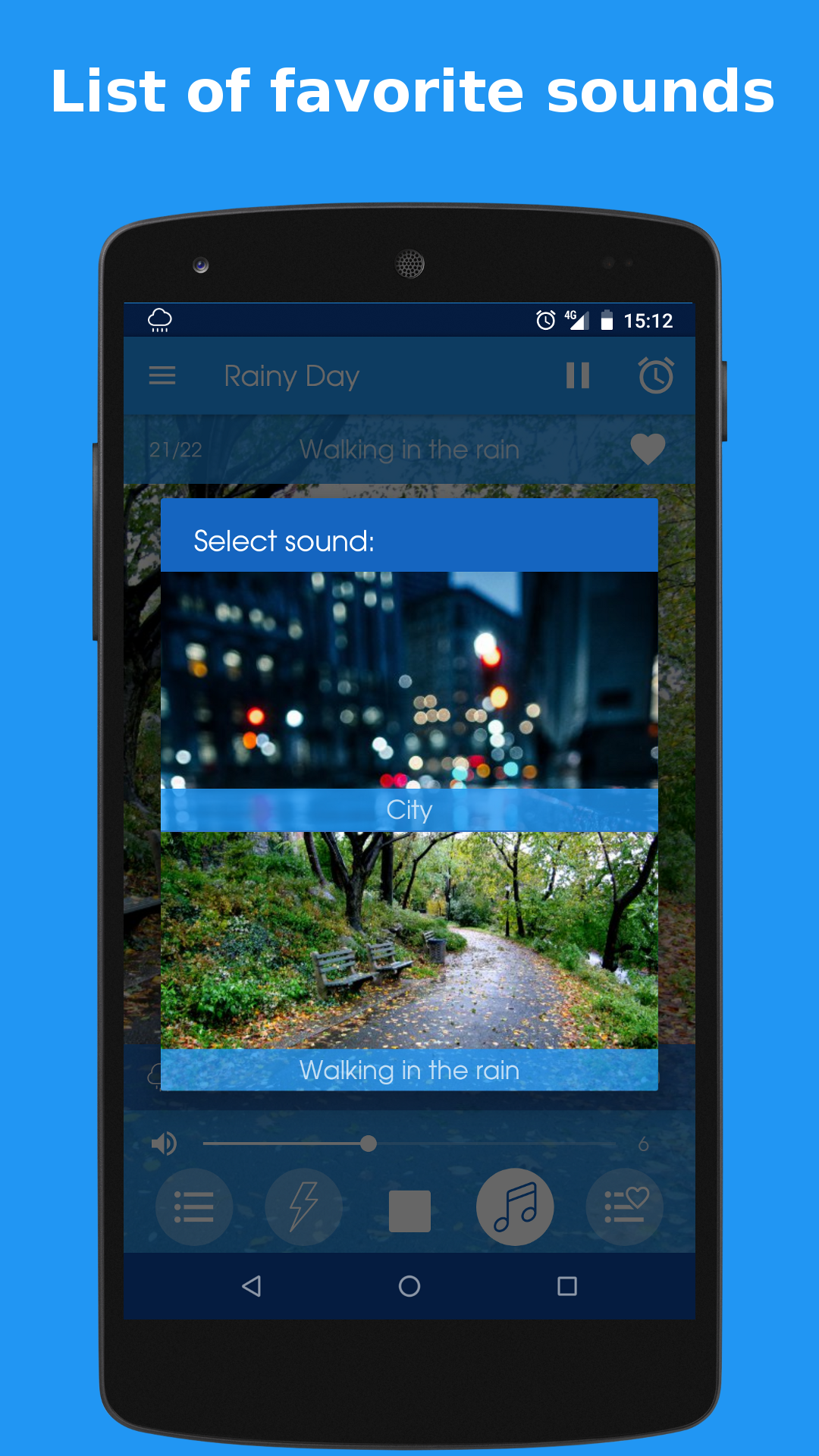 اسکرین شات 6 برنامه Rainy Day: sleep sounds