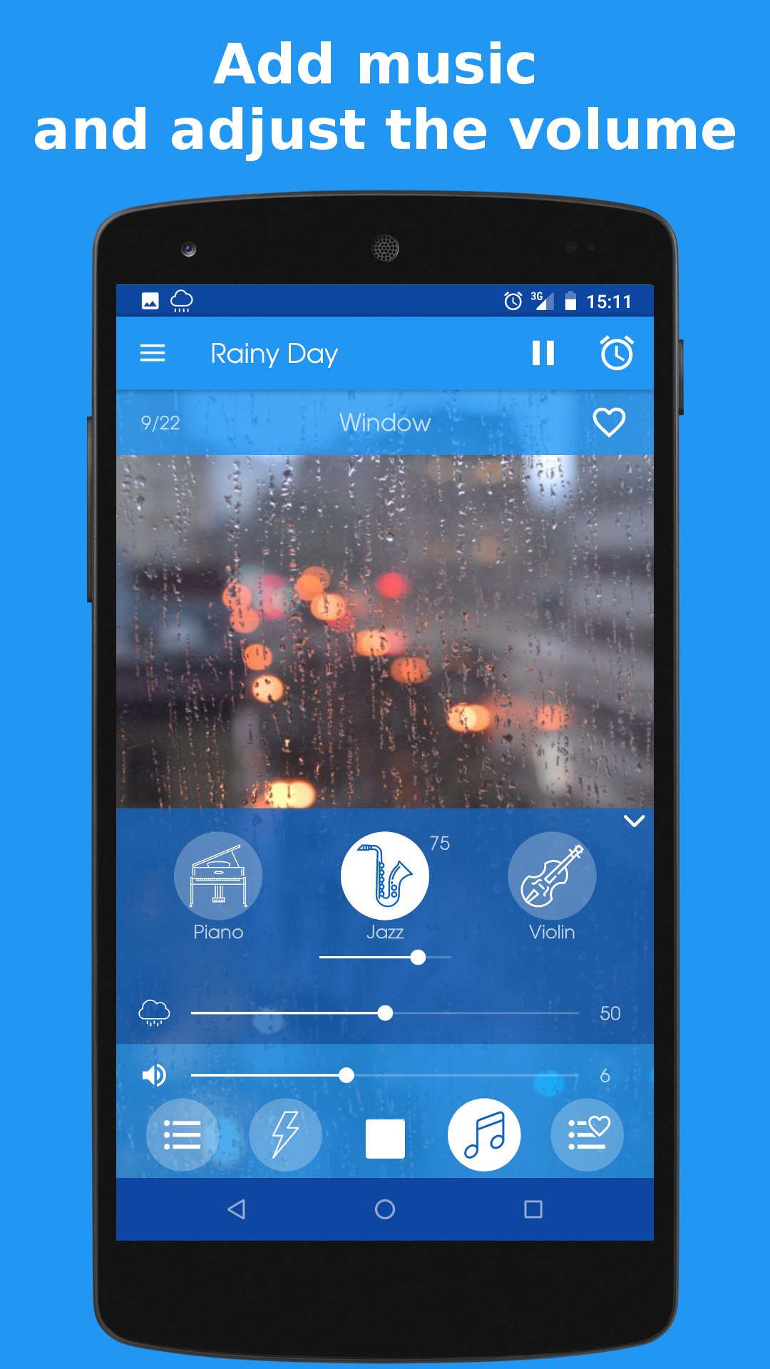 اسکرین شات 4 برنامه Rainy Day: sleep sounds