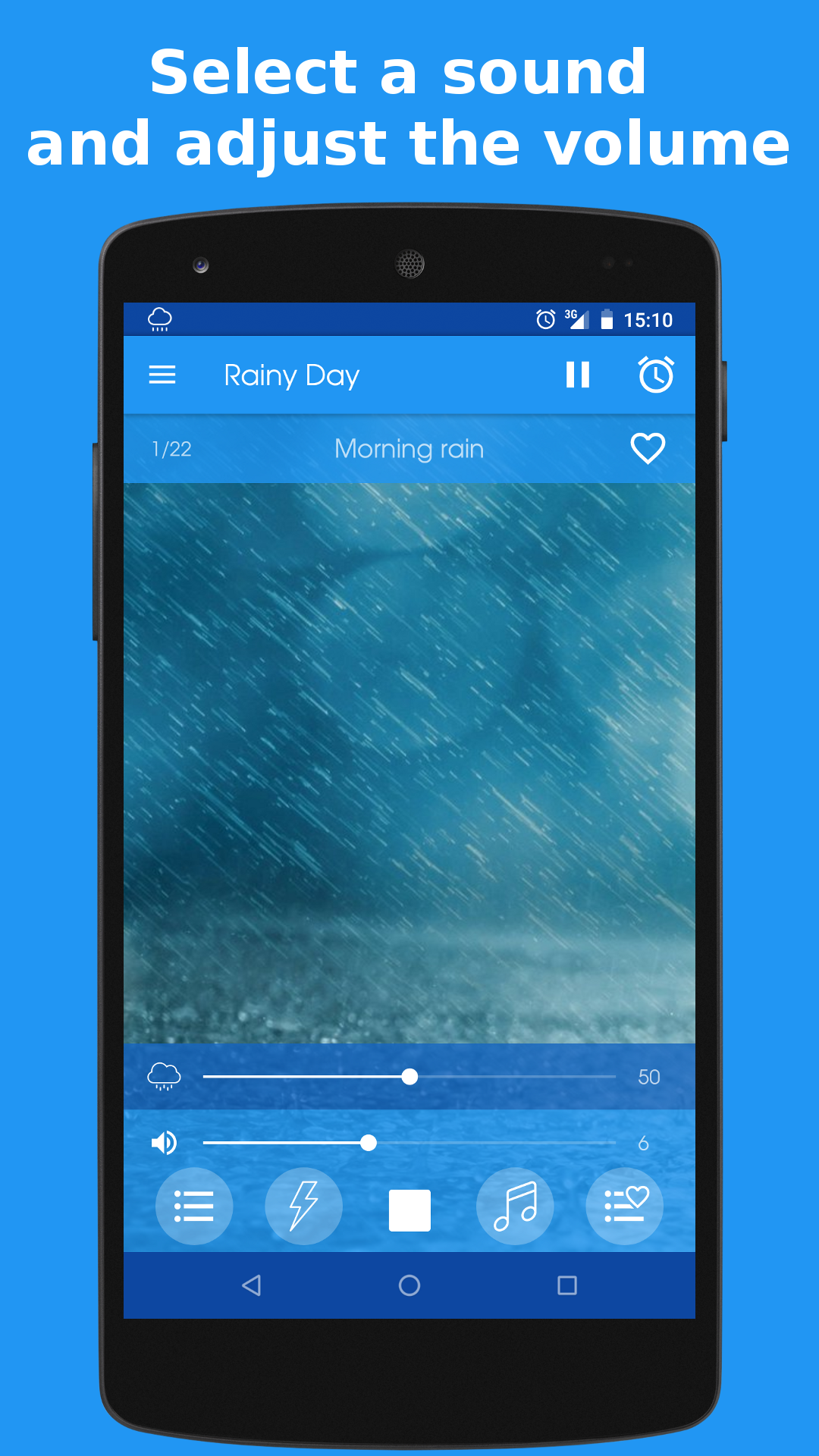 اسکرین شات 2 برنامه Rainy Day: sleep sounds