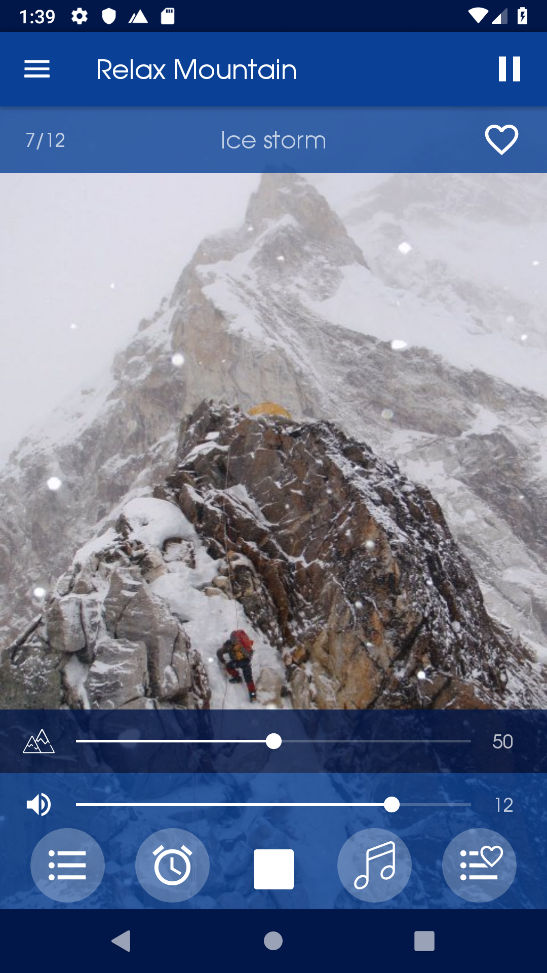 اسکرین شات 2 برنامه Relax Mountain: sleep sounds