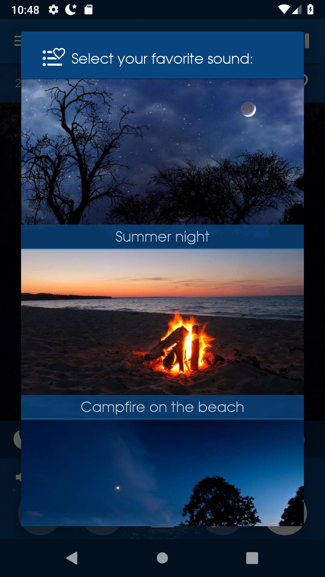 اسکرین شات 6 برنامه Relax Night: sleep sounds