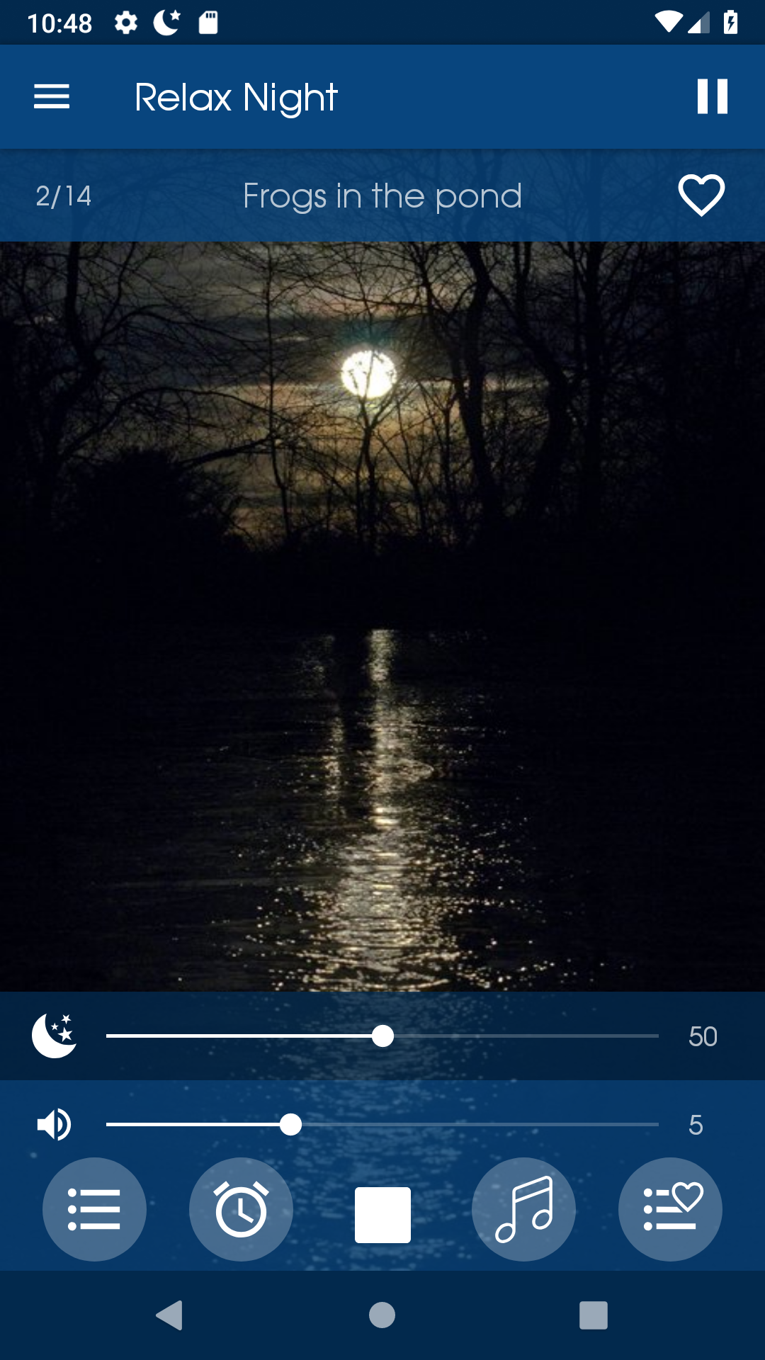 اسکرین شات 5 برنامه Relax Night: sleep sounds
