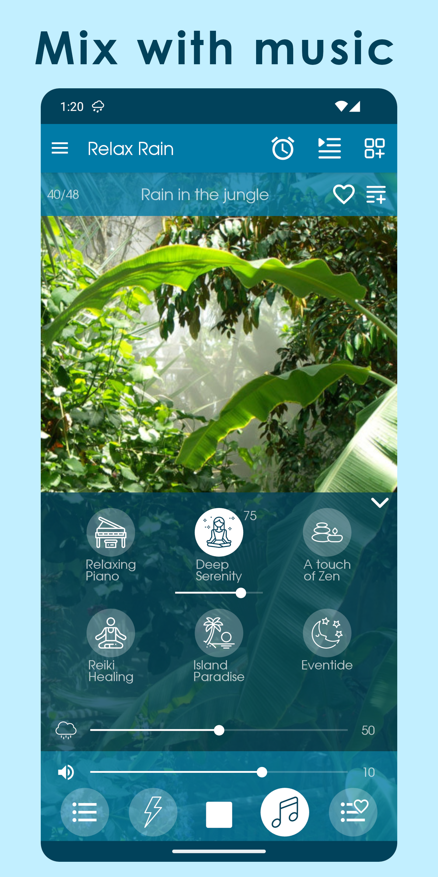 اسکرین شات 4 برنامه Relax Rain: sleep sounds