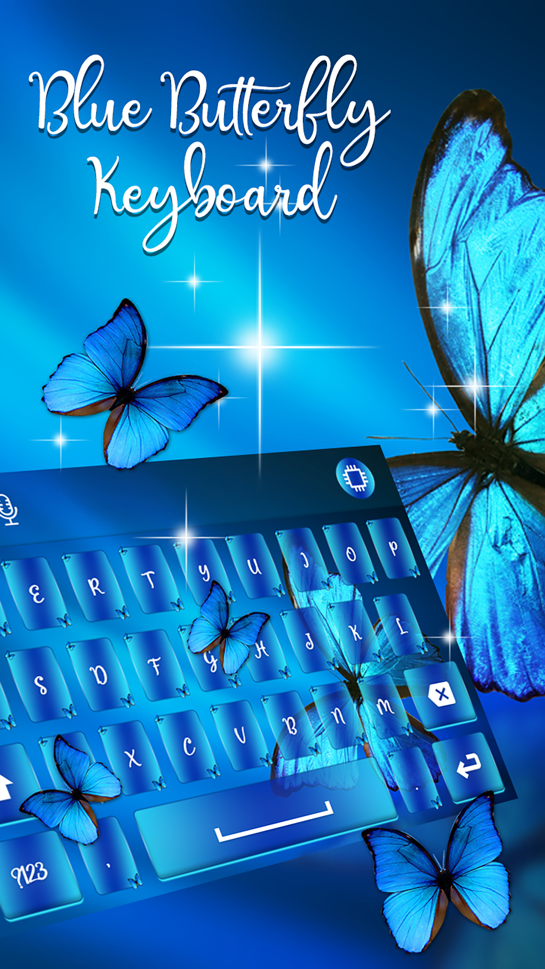 اسکرین شات 2 برنامه Blue Butterfly Keyboard