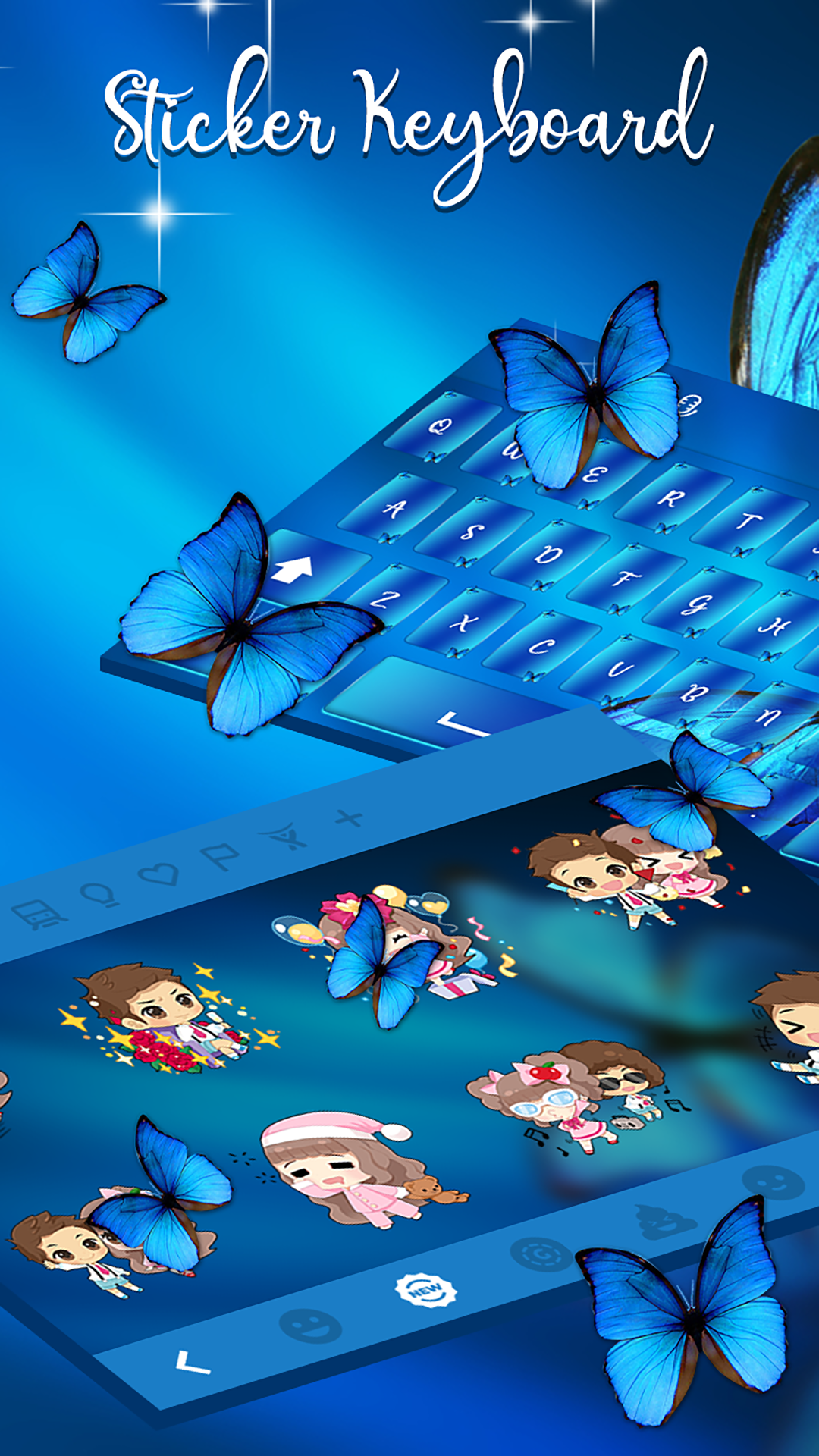 اسکرین شات 5 برنامه Blue Butterfly Keyboard