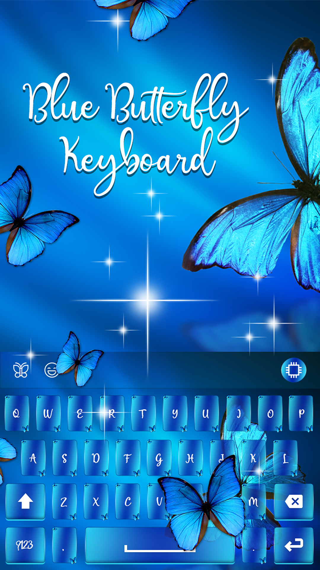 اسکرین شات 3 برنامه Blue Butterfly Keyboard