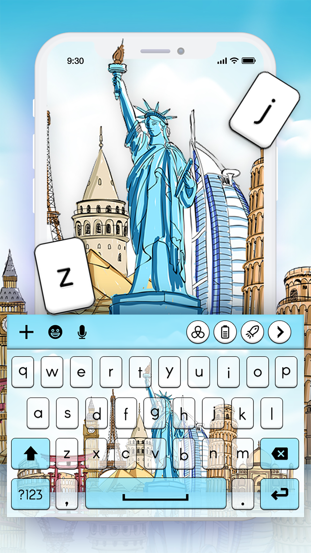 اسکرین شات 3 برنامه Famous Place Keyboard