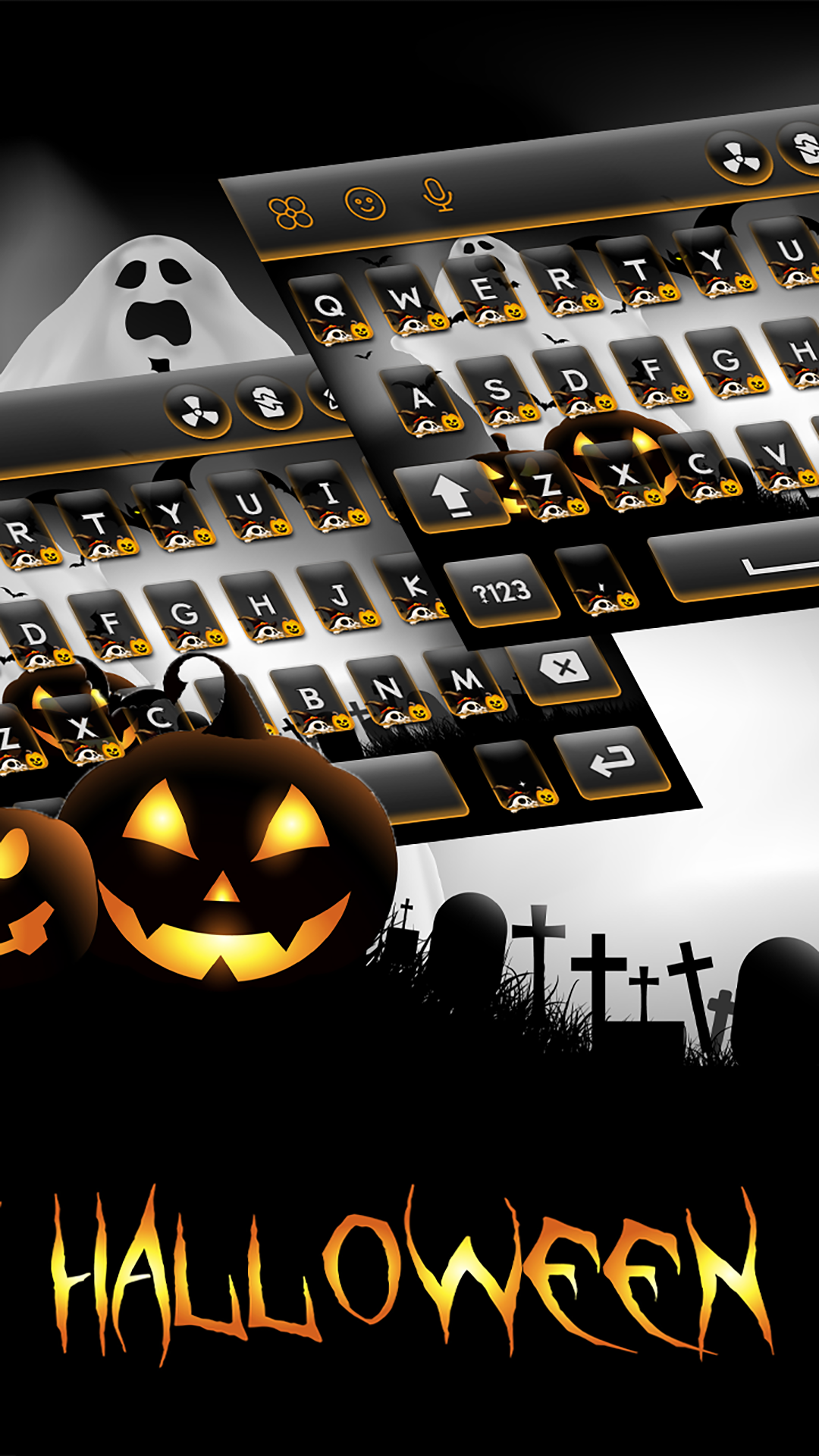 اسکرین شات 2 برنامه Keyboard - Halloween Keyboard
