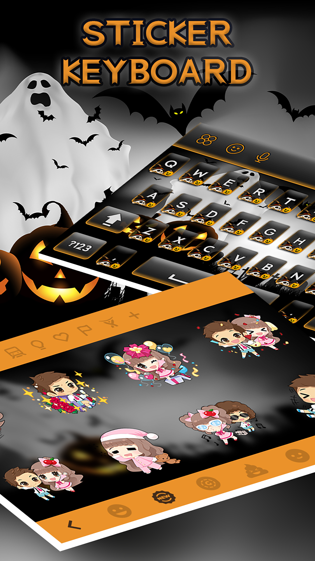 اسکرین شات 5 برنامه Keyboard - Halloween Keyboard