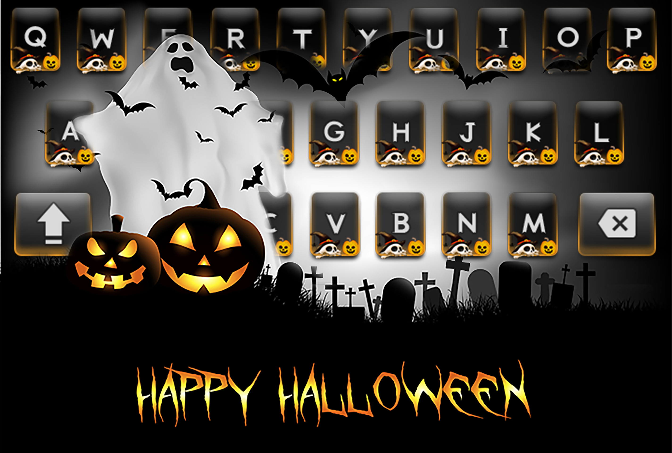 اسکرین شات 1 برنامه Keyboard - Halloween Keyboard