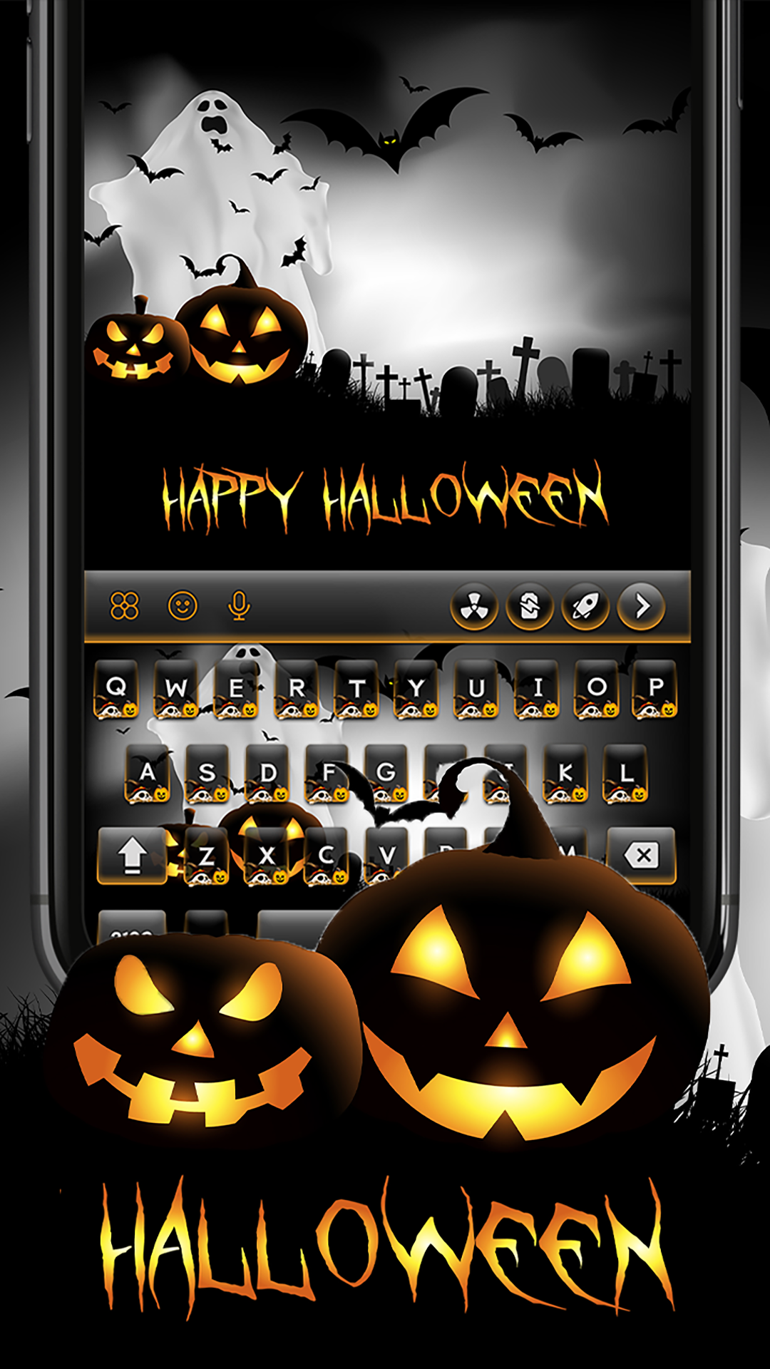 اسکرین شات 3 برنامه Keyboard - Halloween Keyboard