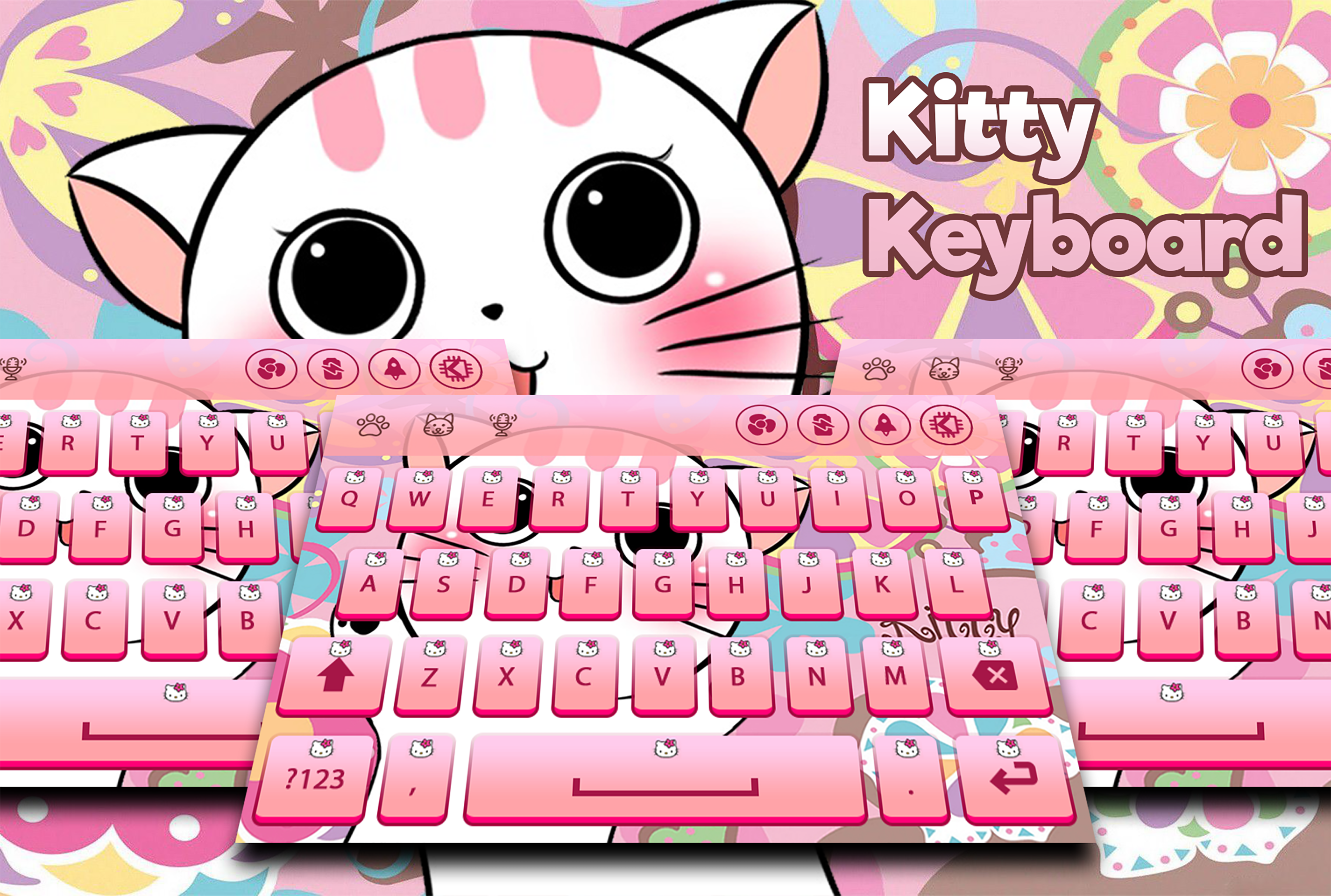 اسکرین شات 1 برنامه Kitty Keyboard