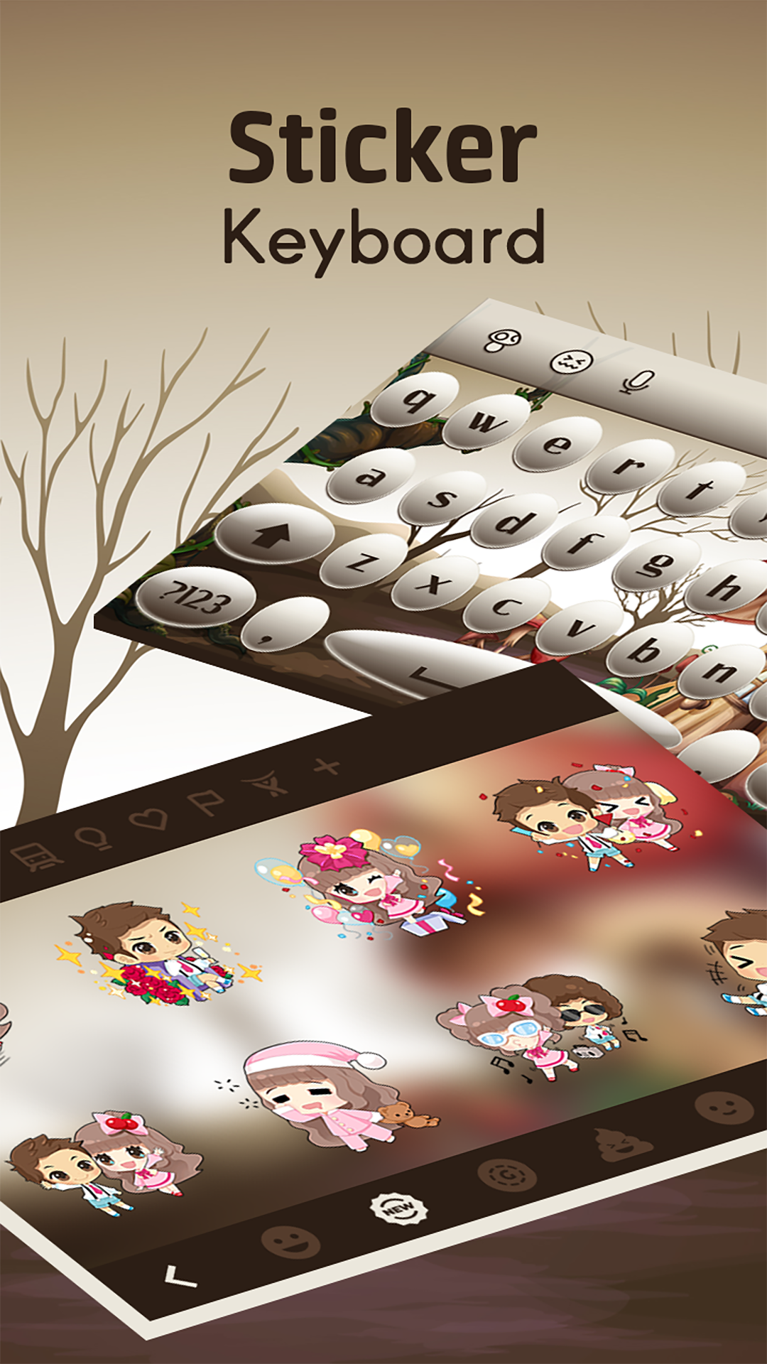 اسکرین شات 5 برنامه Mushroom Keyboard Theme